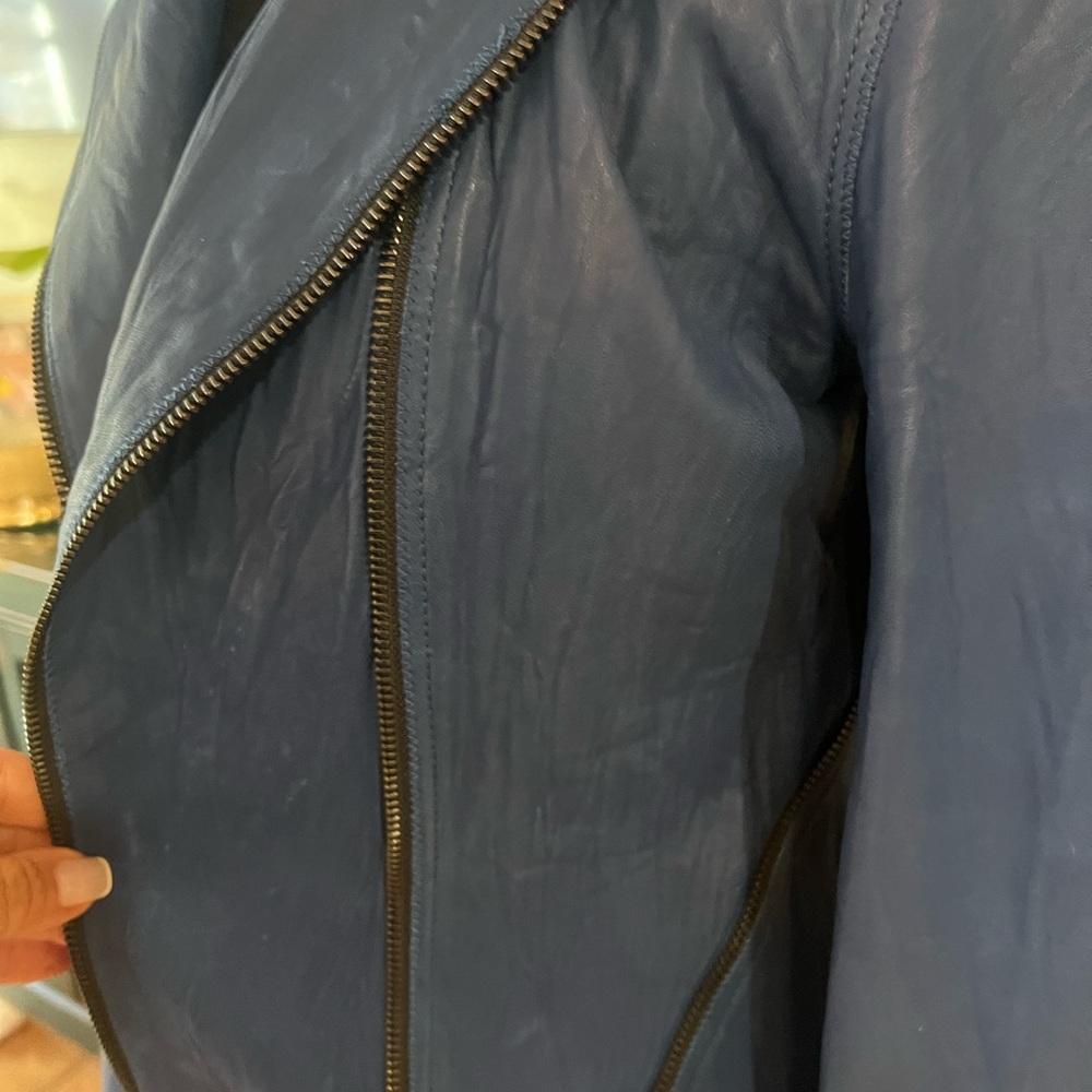 Elie tahari leather moto jacket - Picture 11 of 16